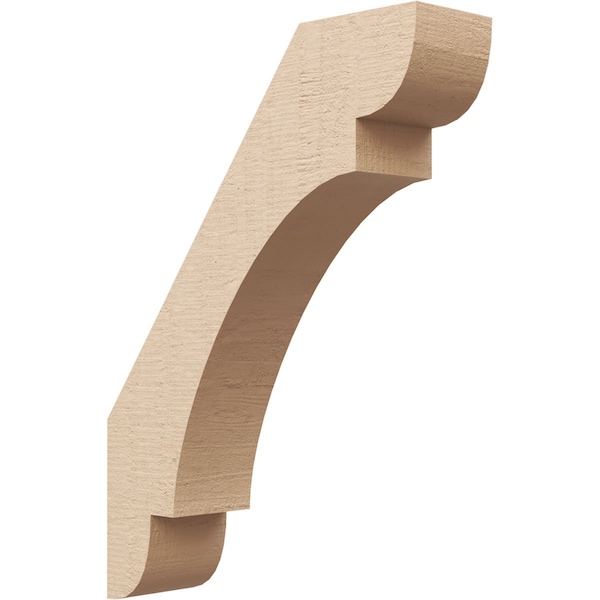 Ekena Millwork 3-inch W x 12-inch D x 16-inch H Olympic Rough Cedar Woodgrain TimberThane Knee Brace, Primed BRCUR03X12X16OLYRCPR - main